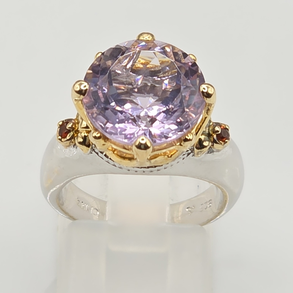 Victoria Wieck Rose De France Amethyst And Garnet Ring